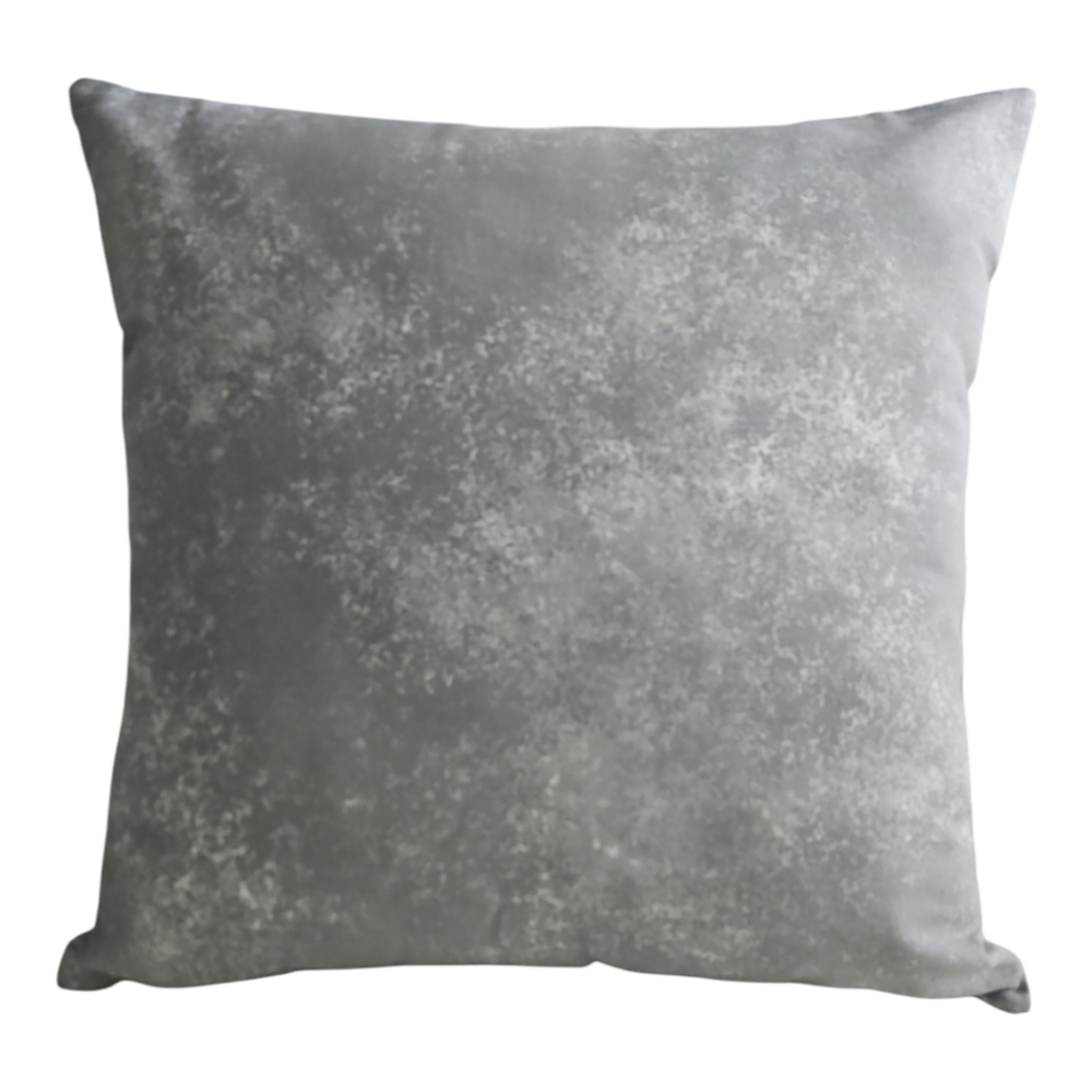 NEW: Gray & White Splatter Print Cotton Throw Pillow
